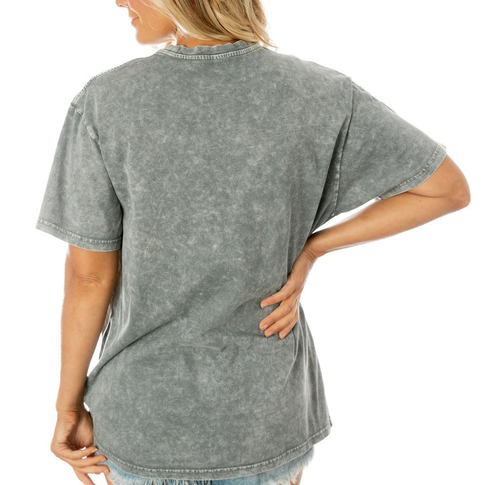 Dallas Cowboys Gameday Couture Women's Tackle Titan Boyfriend Washed T-Shirt - Gray for sale