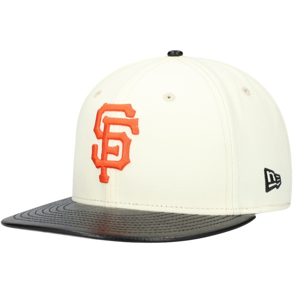 San Francisco Giants Game Night Leather Visor 59FIFTY Fitted Hat Cream