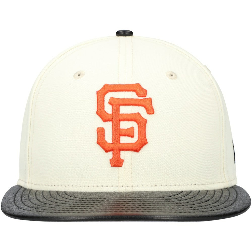 San Francisco Giants Game Night Leather Visor 59FIFTY Fitted Hat Cream