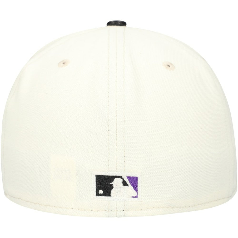Tampa Bay Rays Game Night Leather Visor 59FIFTY Fitted Hat Cream