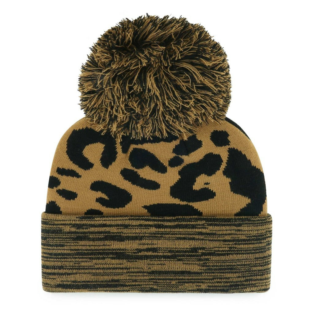Brooklyn Nets '47 Women's Rosette Cuffed Knit Hat with Pom - Leopard shop