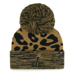 Washington Wizards '47 Women's Rosette Cuffed Knit Hat with Pom - Leopard sale