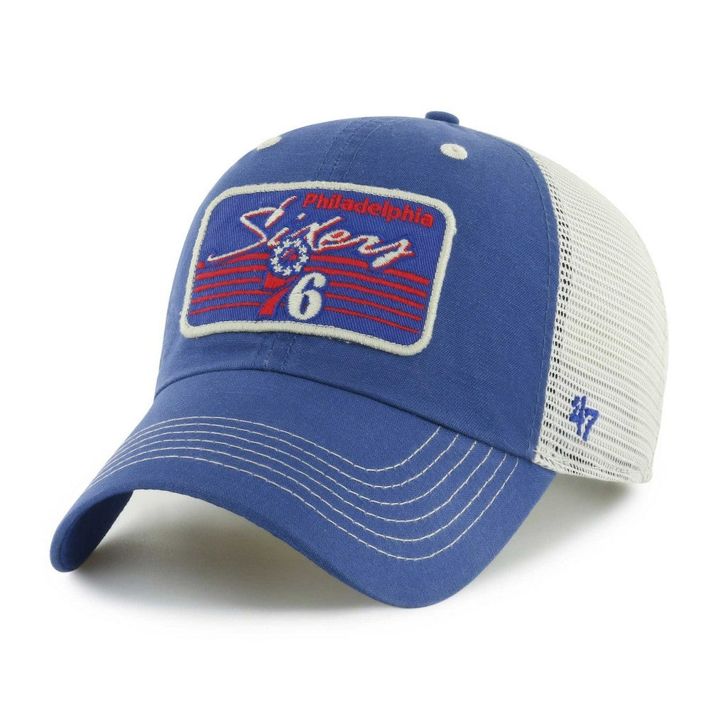 Philadelphia 76ers '47 Five Point Patch Clean Up Adjustable Hat - Royal cheap