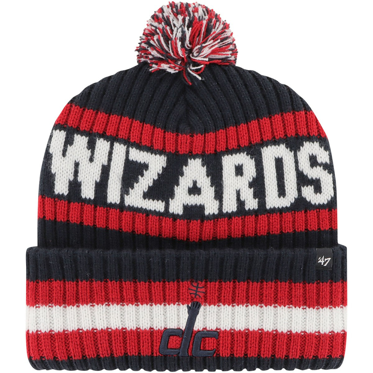 Washington Wizards '47 Bering Cuffed Knit Hat with Pom - Navy sale