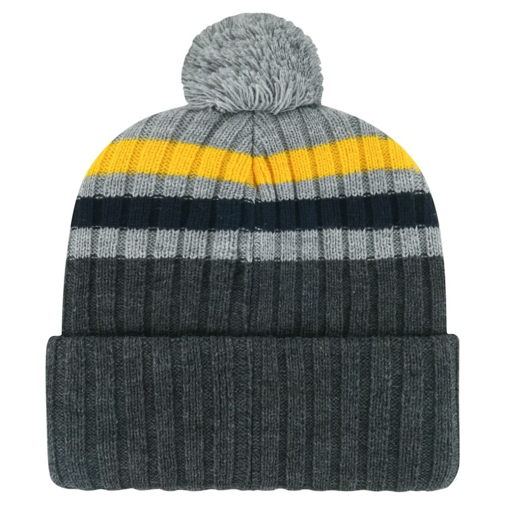 Nashville Predators '47 Stack Patch Cuffed Knit Hat with Pom - Gray Hats