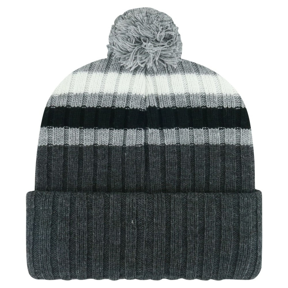 Philadelphia Flyers '47 Stack Patch Cuffed Knit Hat with Pom - Gray Hats