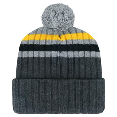 Pittsburgh Penguins '47 Stack Patch Cuffed Knit Hat with Pom - Gray Hats