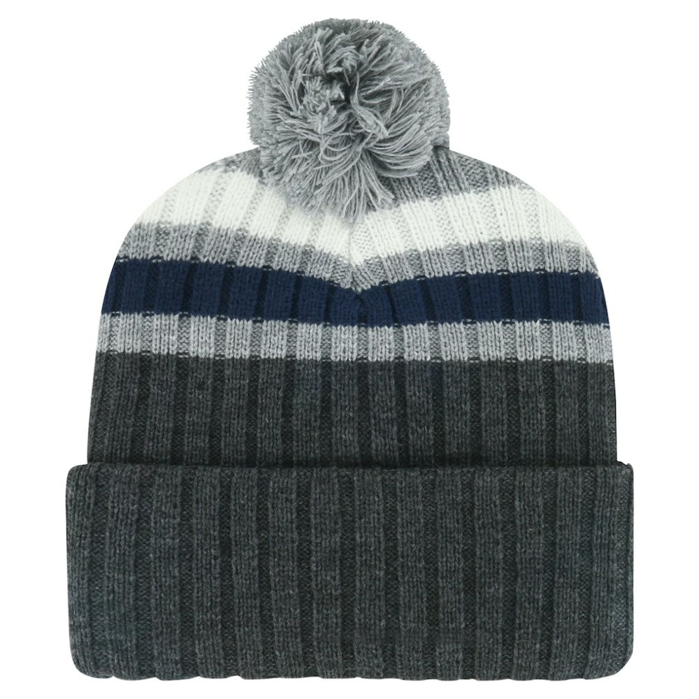 Toronto Maple Leafs '47 Stack Patch Cuffed Knit Hat with Pom - Gray Hats