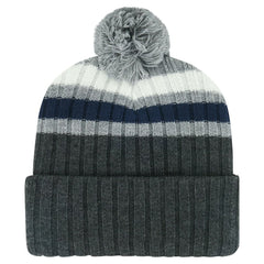 Toronto Maple Leafs '47 Stack Patch Cuffed Knit Hat with Pom - Gray Hats