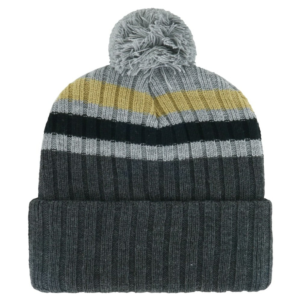 Vegas Golden Knights '47 Stack Patch Cuffed Knit Hat with Pom - Gray Hats