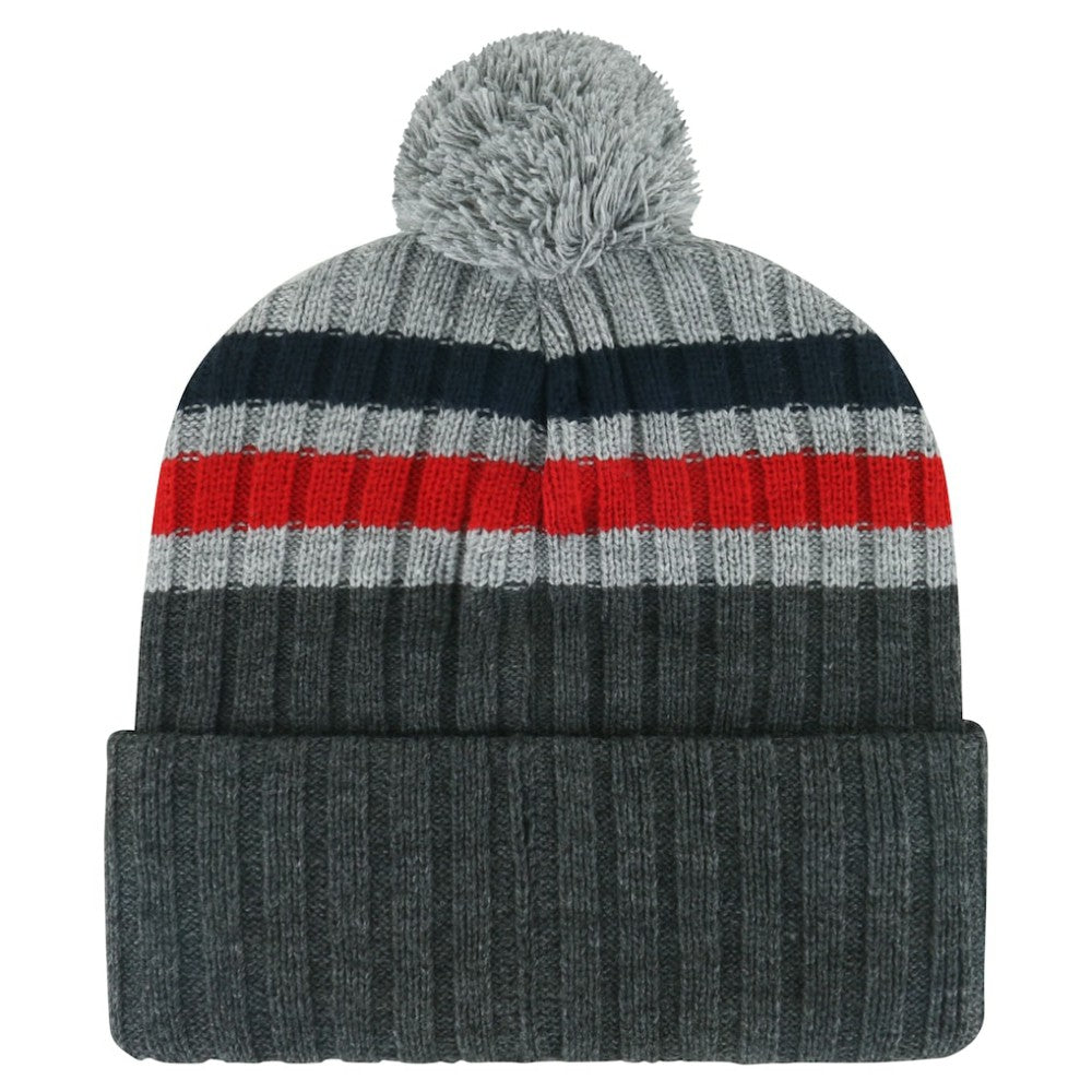 Washington Capitals '47 Stack Patch Cuffed Knit Hat with Pom - Gray Hats