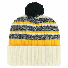 Pittsburgh Penguins '47 Tavern Cuffed Knit Hat with Pom - Cream Hats
