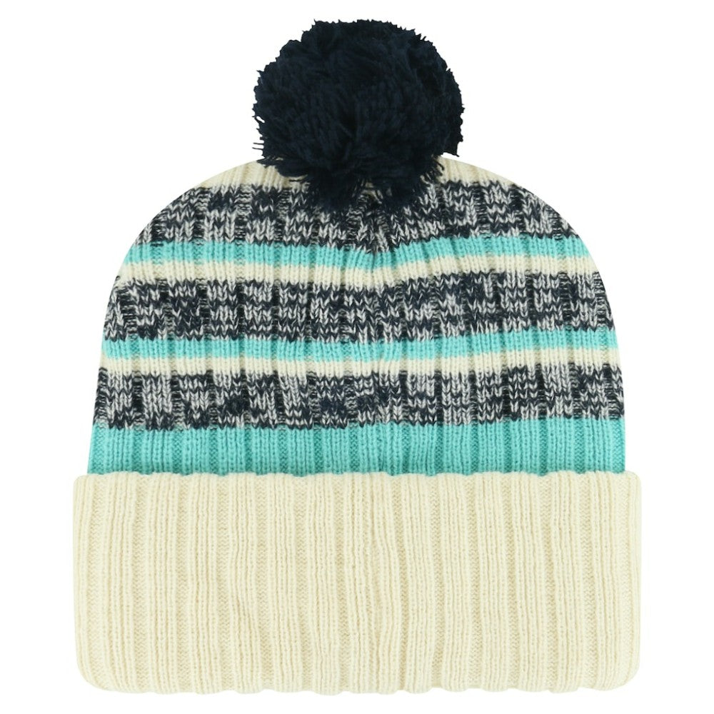Seattle Kraken '47 Tavern Cuffed Knit Hat with Pom - Cream Hats