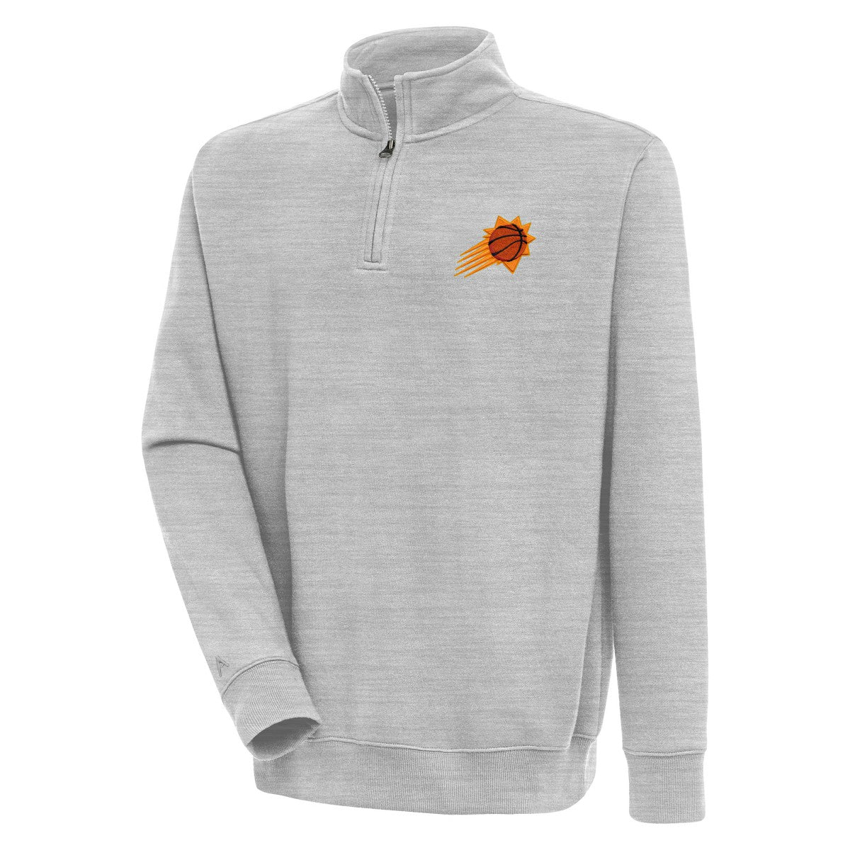 Phoenix Suns Antigua Victory Quarter-Zip Pullover Top - Heather Gray outlet