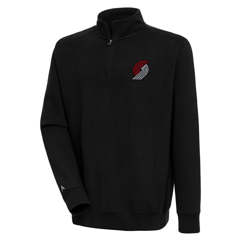 Portland Trail Blazers Antigua Victory Quarter-Zip Pullover Top - Black online