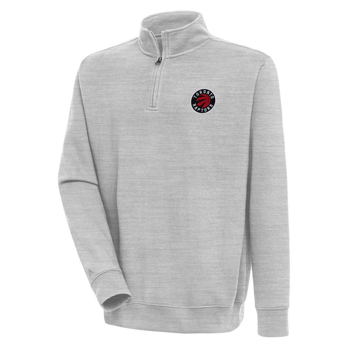 Toronto Raptors Antigua Victory Quarter-Zip Pullover Top - Heather Gray sale