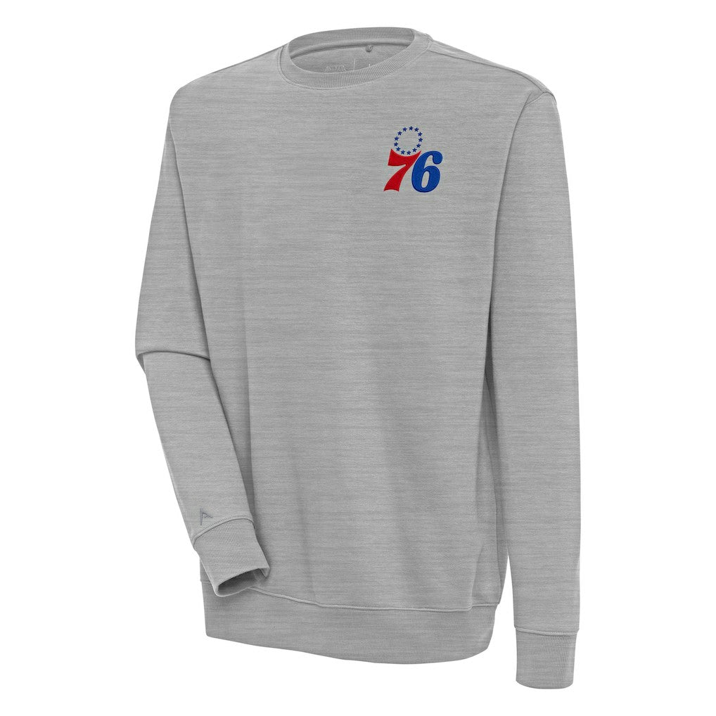 Philadelphia 76ers Antigua Victory Pullover Sweatshirt - Heather Gray shop