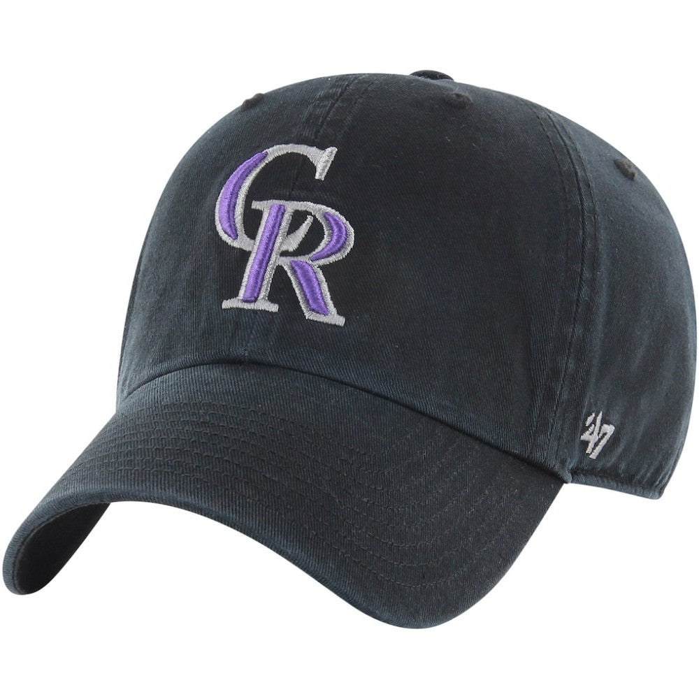 Colorado Rockies Youth Clean Up Adjustable Hat Black