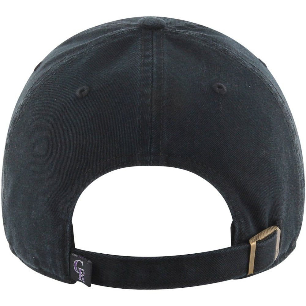 Colorado Rockies Youth Clean Up Adjustable Hat Black