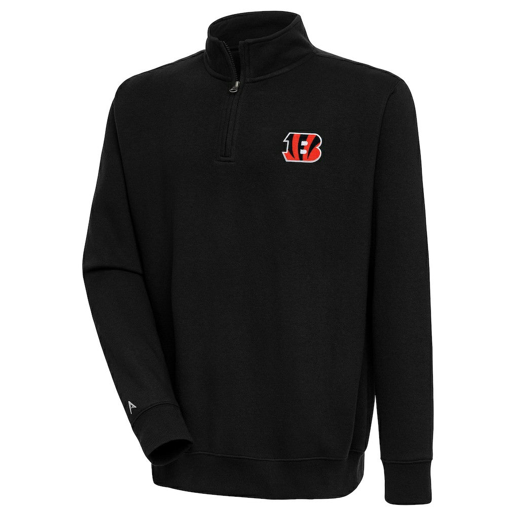 Cincinnati Bengals Antigua Victory Quarter-Zip Pullover Top - Black online