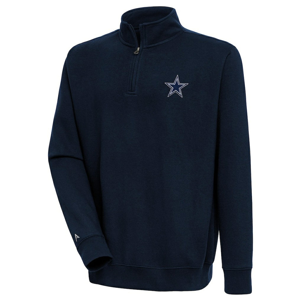 Dallas Cowboys Antigua Victory Quarter-Zip Pullover Top - Navy discount