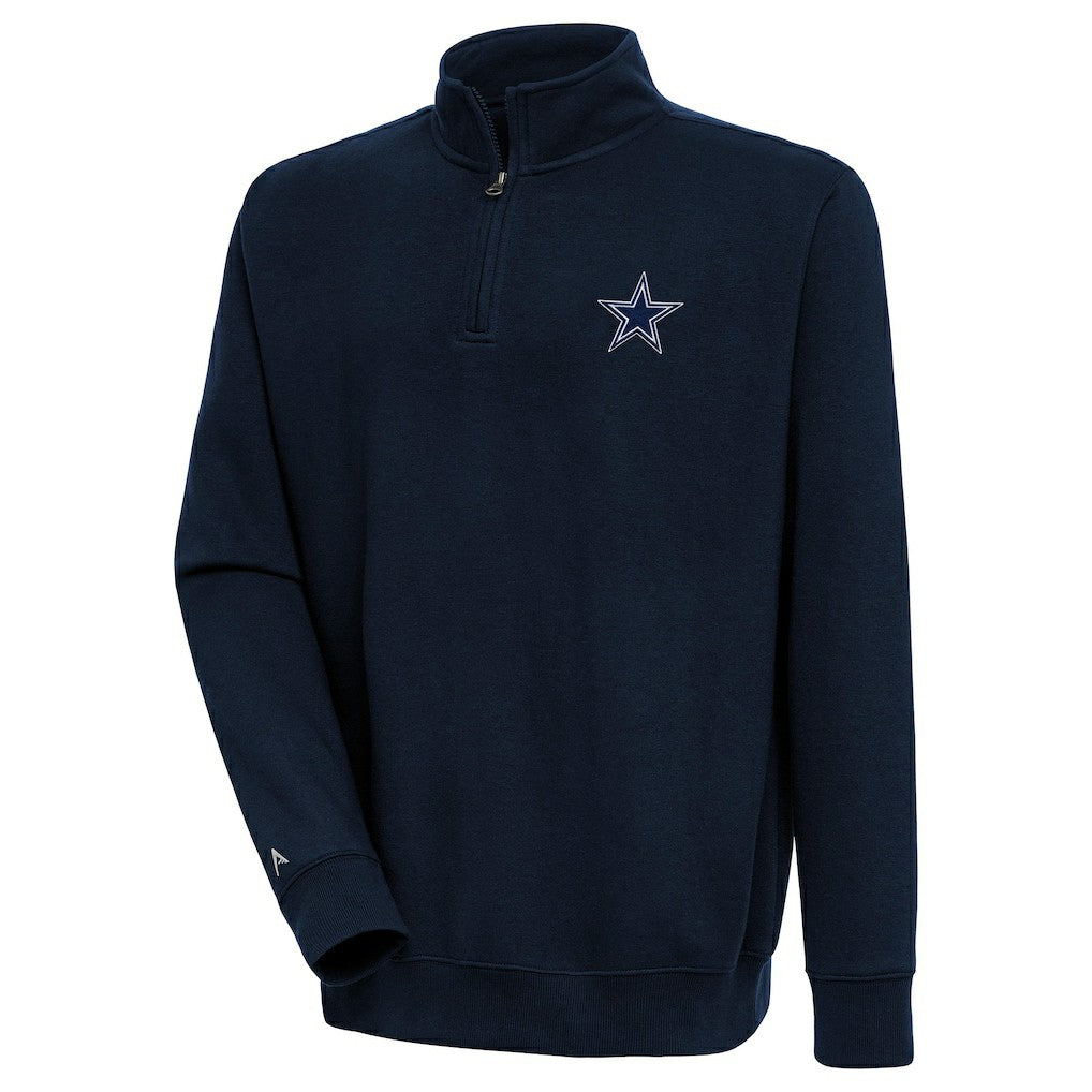 Dallas Cowboys Antigua Victory Quarter-Zip Pullover Top - Navy discount