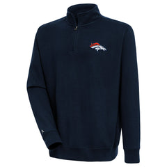Denver Broncos Antigua Victory Quarter-Zip Pullover Top - Navy online