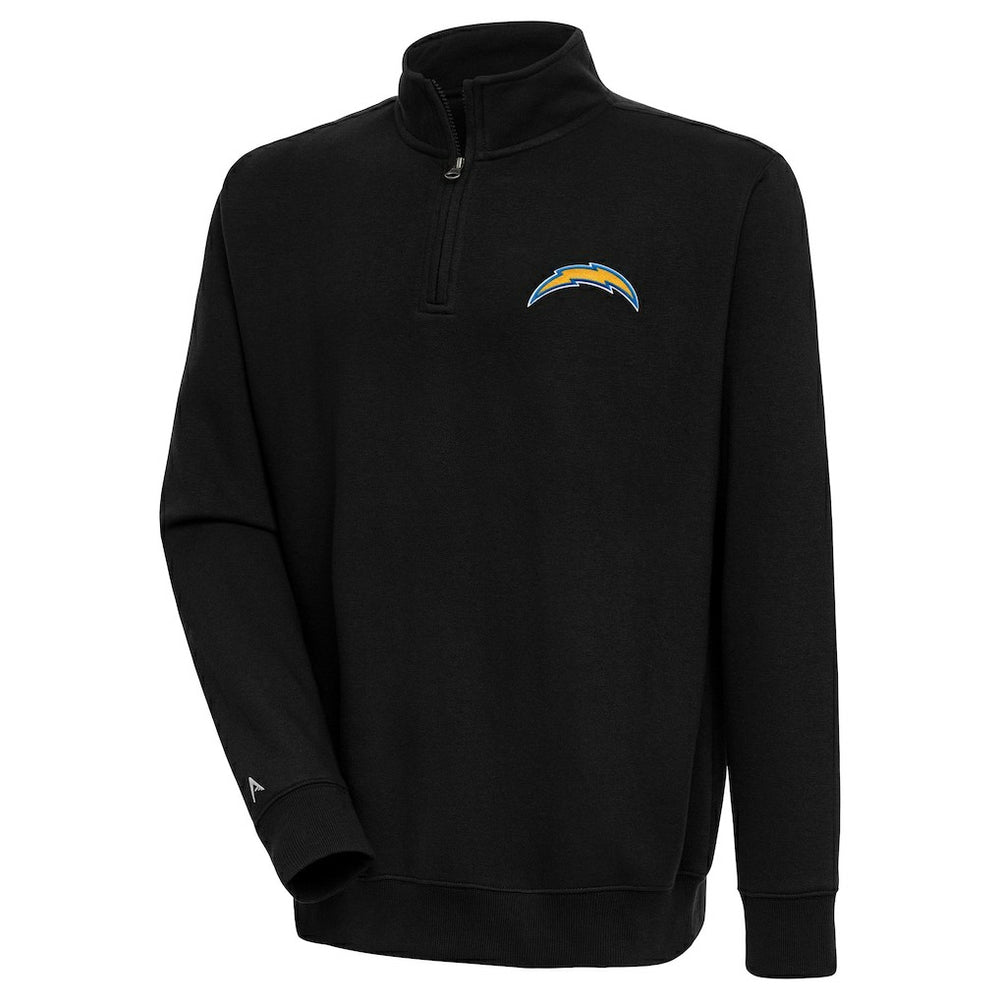 Los Angeles Chargers Antigua Victory Quarter-Zip Pullover Top - Black sale