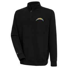 Los Angeles Chargers Antigua Victory Quarter-Zip Pullover Top - Black sale
