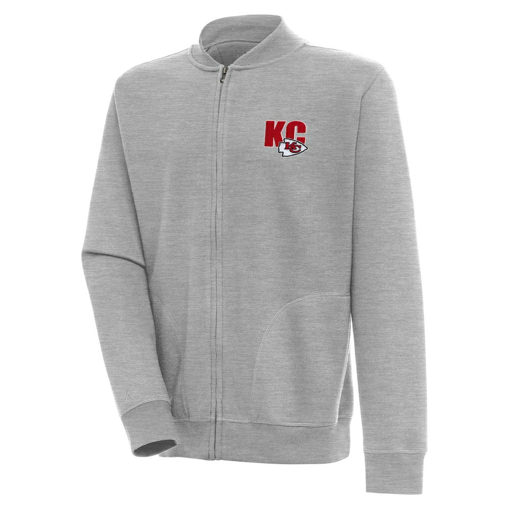 Kansas City Chiefs Antigua Victory Full-Zip Jacket - Heather Gray sale