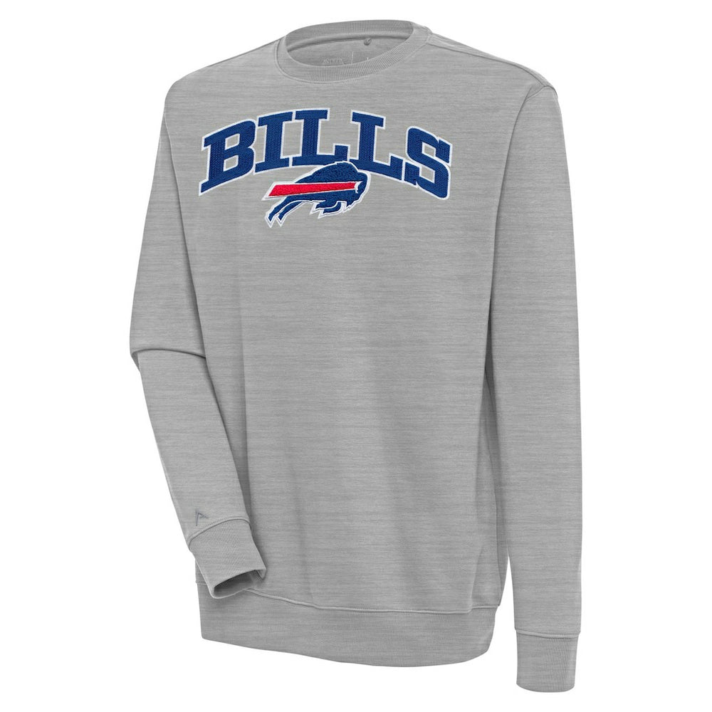 Buffalo Bills Antigua Victory Chenille Pullover Sweatshirt - Heather Gray on sale