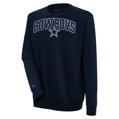 Dallas Cowboys Antigua Victory Chenille Pullover Sweatshirt - Navy online