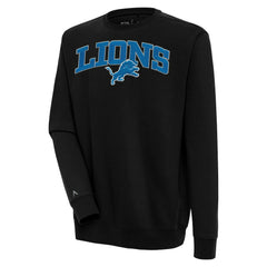 Detroit Lions Antigua Victory Chenille Pullover Sweatshirt - Black outlet