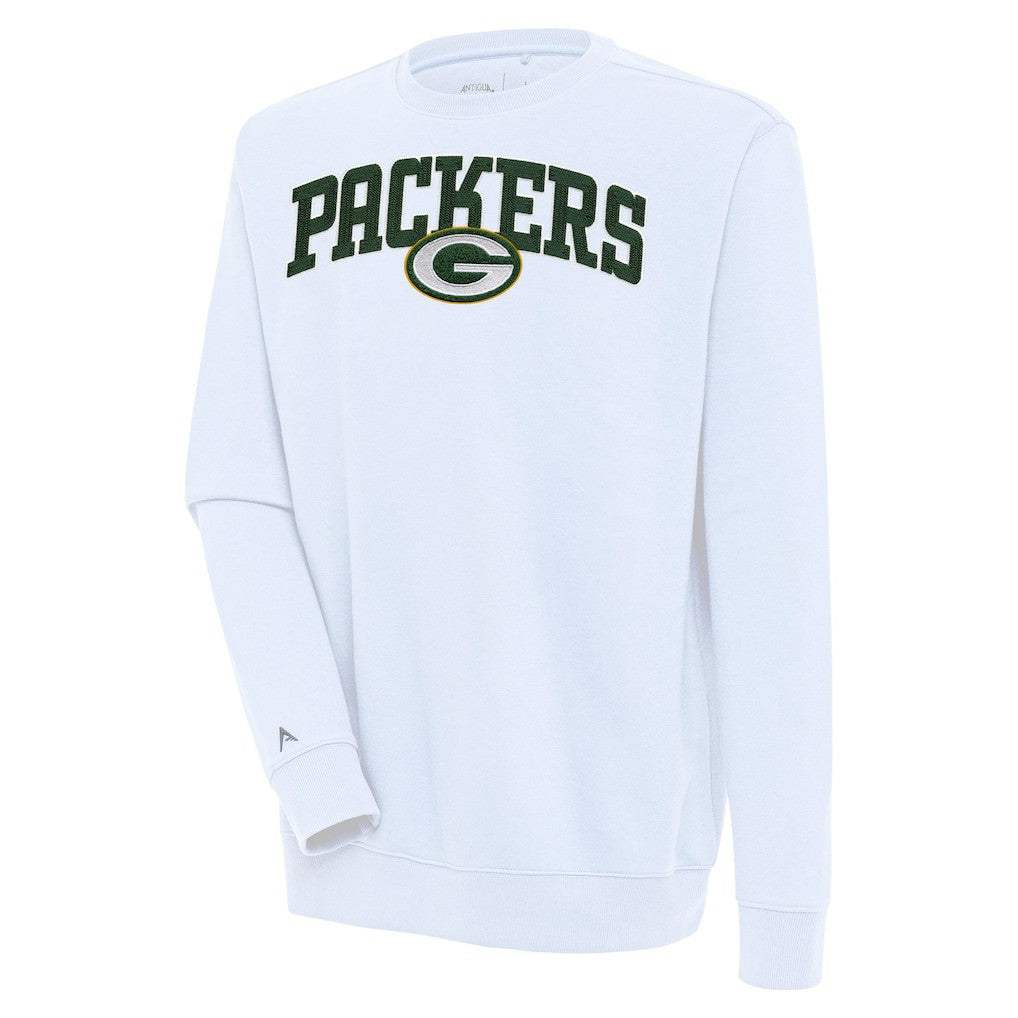 Green Bay Packers Antigua Victory Chenille Pullover Sweatshirt - White outlet