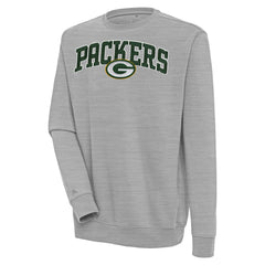 Green Bay Packers Antigua Victory Chenille Pullover Sweatshirt - Heather Gray online