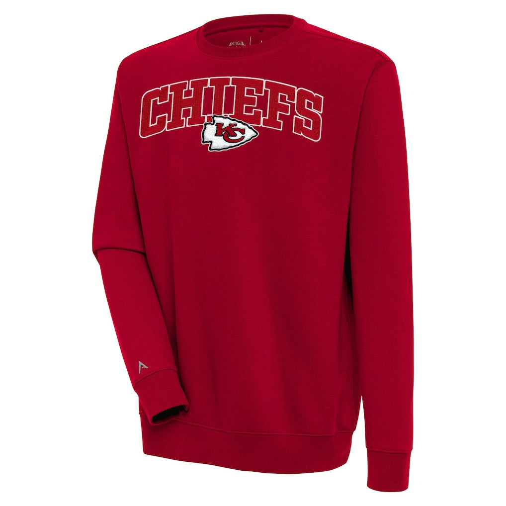 Kansas City Chiefs Antigua Victory Chenille Pullover Sweatshirt - Red outlet