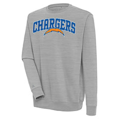 Los Angeles Chargers Antigua Victory Chenille Pullover Sweatshirt - Heather Gray outlet