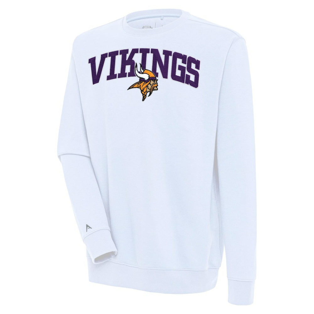Minnesota Vikings Antigua Victory Chenille Pullover Sweatshirt - White for sale