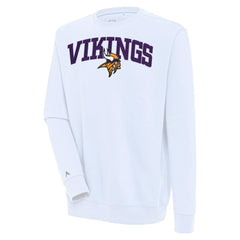 Minnesota Vikings Antigua Victory Chenille Pullover Sweatshirt - White for sale