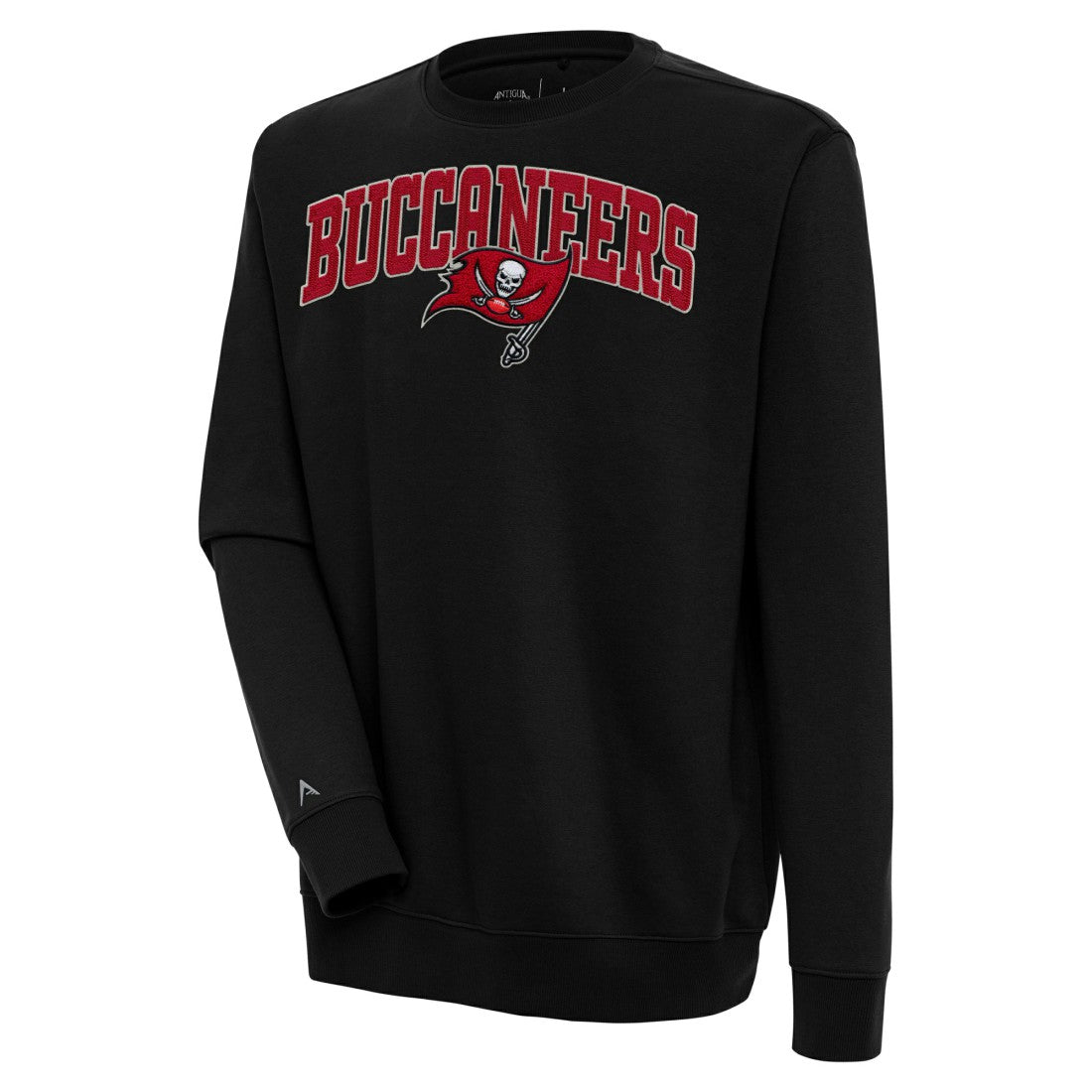 Tampa Bay Buccaneers Antigua Victory Chenille Pullover Sweatshirt - Black online