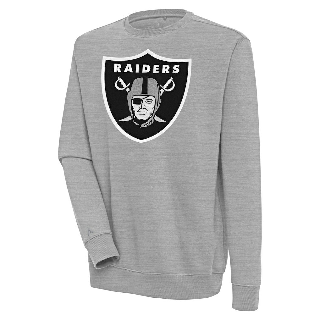 Las Vegas Raiders Antigua Victory Pullover Sweatshirt - Heather Gray on sale