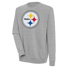 Pittsburgh Steelers Antigua Victory Pullover Sweatshirt - Heather Gray online