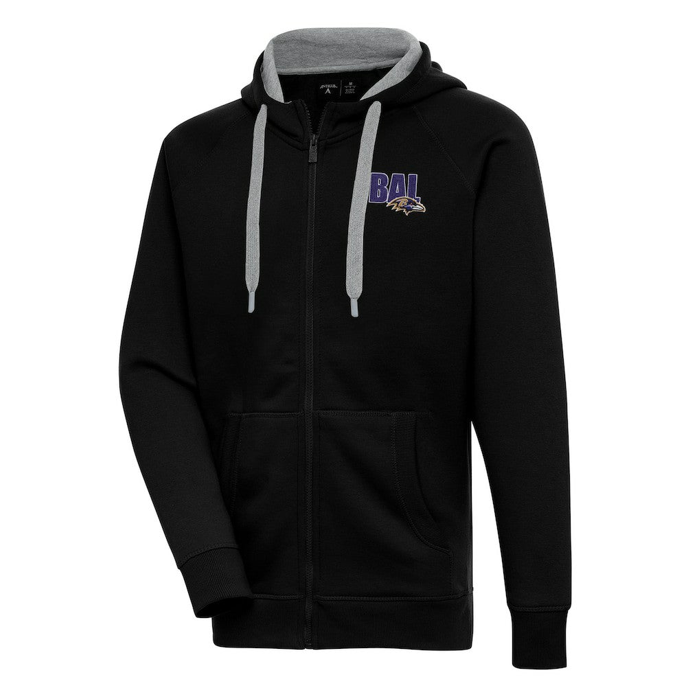 Baltimore Ravens Antigua Victory Full-Zip Hoodie - Black on sale