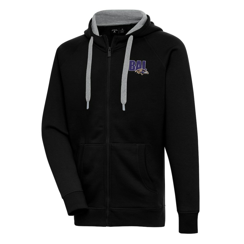 Baltimore Ravens Antigua Victory Full-Zip Hoodie - Black on sale