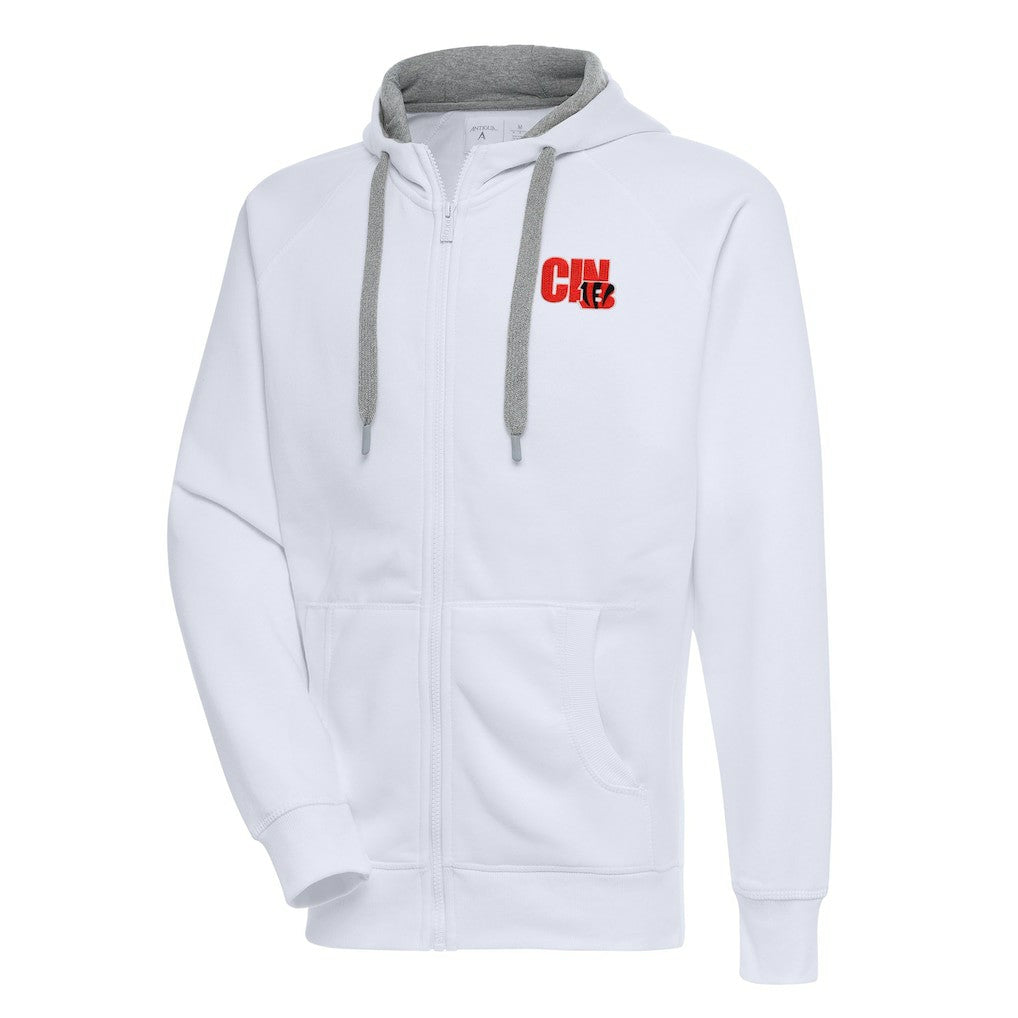 Cincinnati Bengals Antigua Victory Full-Zip Hoodie - White for sale