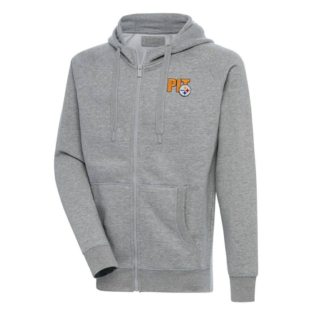 Pittsburgh Steelers Antigua Victory Full-Zip Hoodie - Heather Gray online