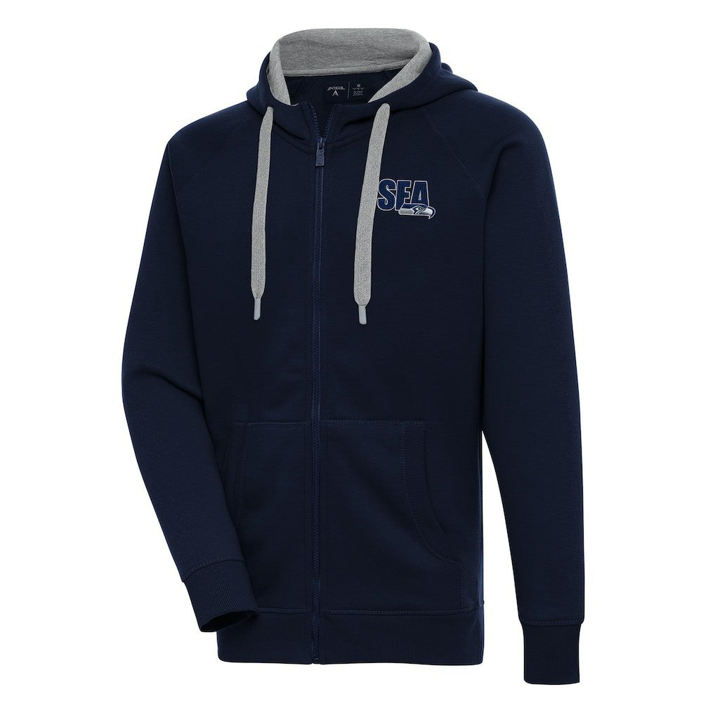 Seattle Seahawks Antigua Victory Full-Zip Hoodie - College Navy outlet