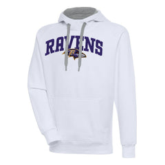 Baltimore Ravens Antigua Victory Pullover Hoodie - White on sale