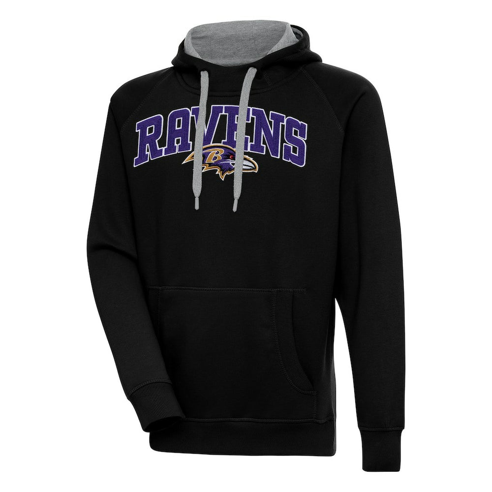 Baltimore Ravens Antigua Victory Pullover Hoodie - Black for sale