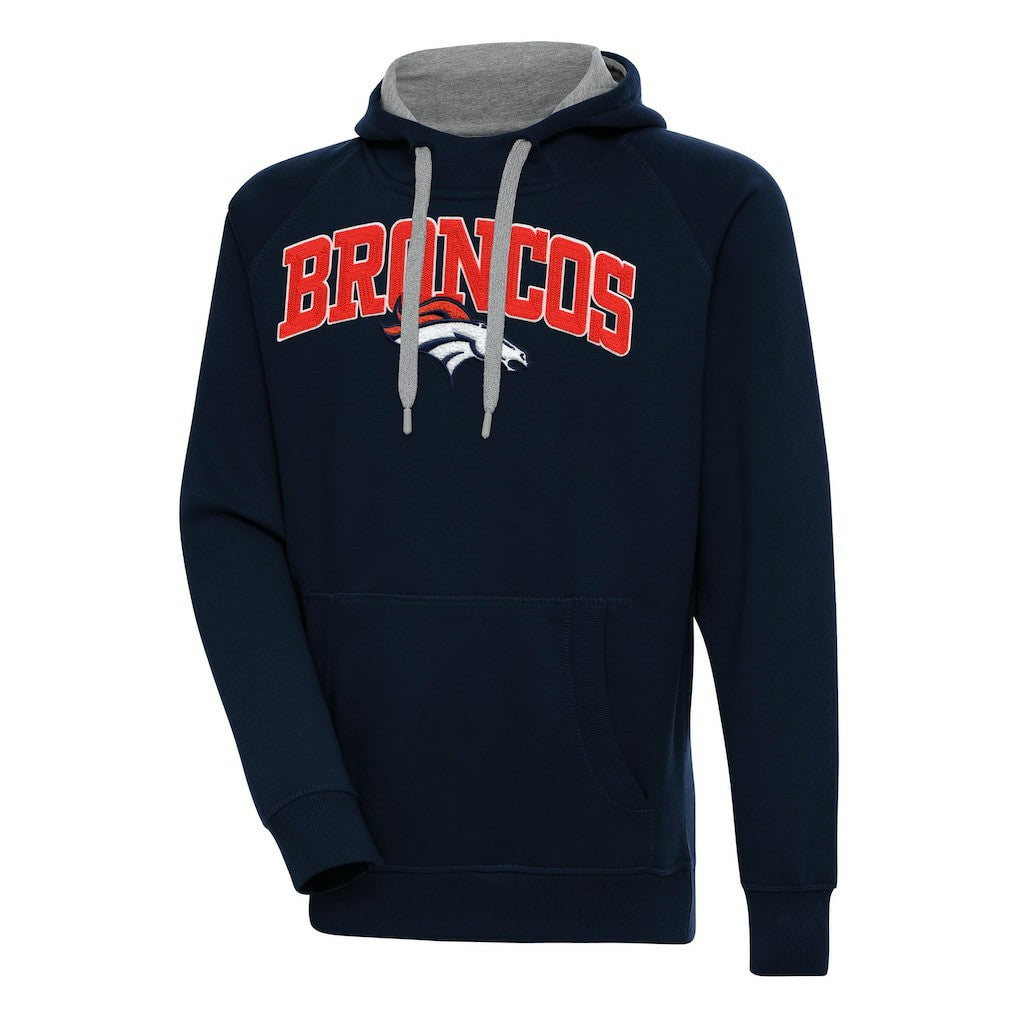 Denver Broncos Antigua Victory Pullover Hoodie - Navy cheap